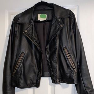 Anthropologie Black Leather Jacket